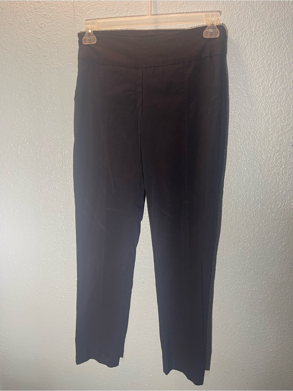 Women's Navy Pull-On Straight-Leg Trousers